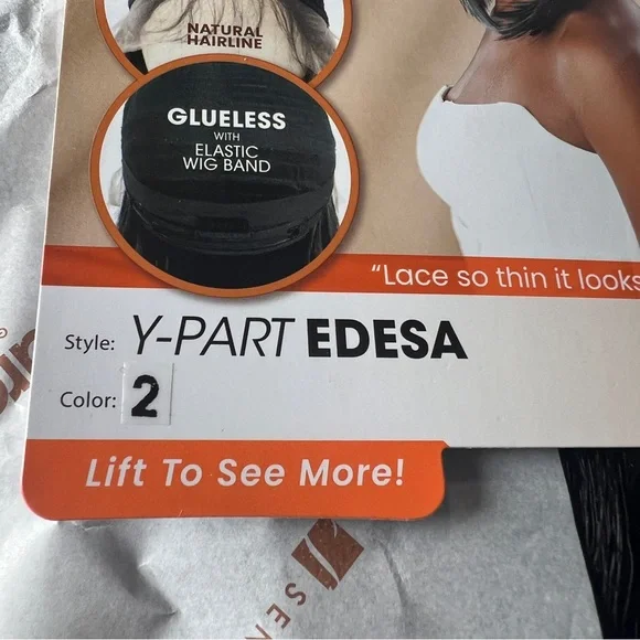 Bare Luxe Y-Part Edesa Wig - Black - Picture 2 of 8